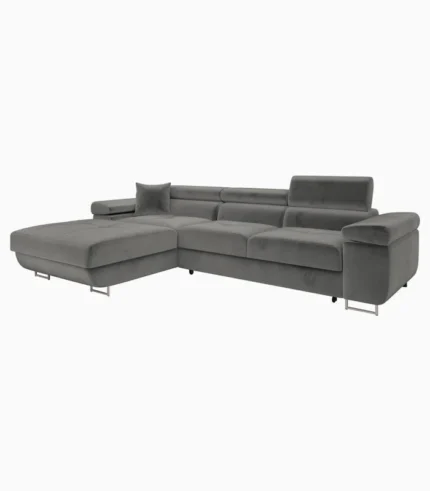 Canapé d'angle Torezio Mini avec fonction couchage et coffre de lit