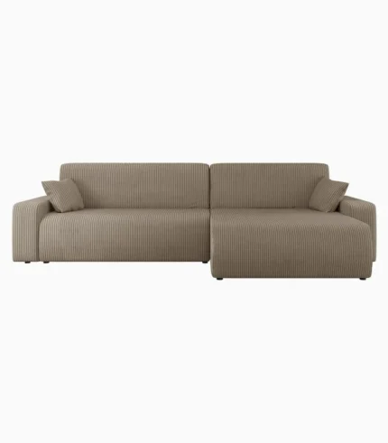 Canapé d'angle Easton Maxi Cord avec coffre de lit et fonction couchage