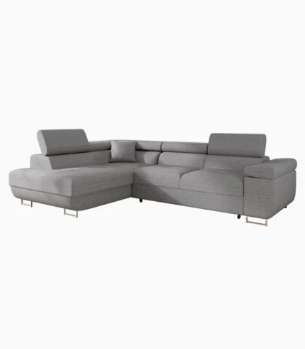Canapé d'angle Torezio avec fonction couchage et coffre de lit